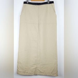 De Ville vintage Cream  maxi skirt Sz L, Waist 15"